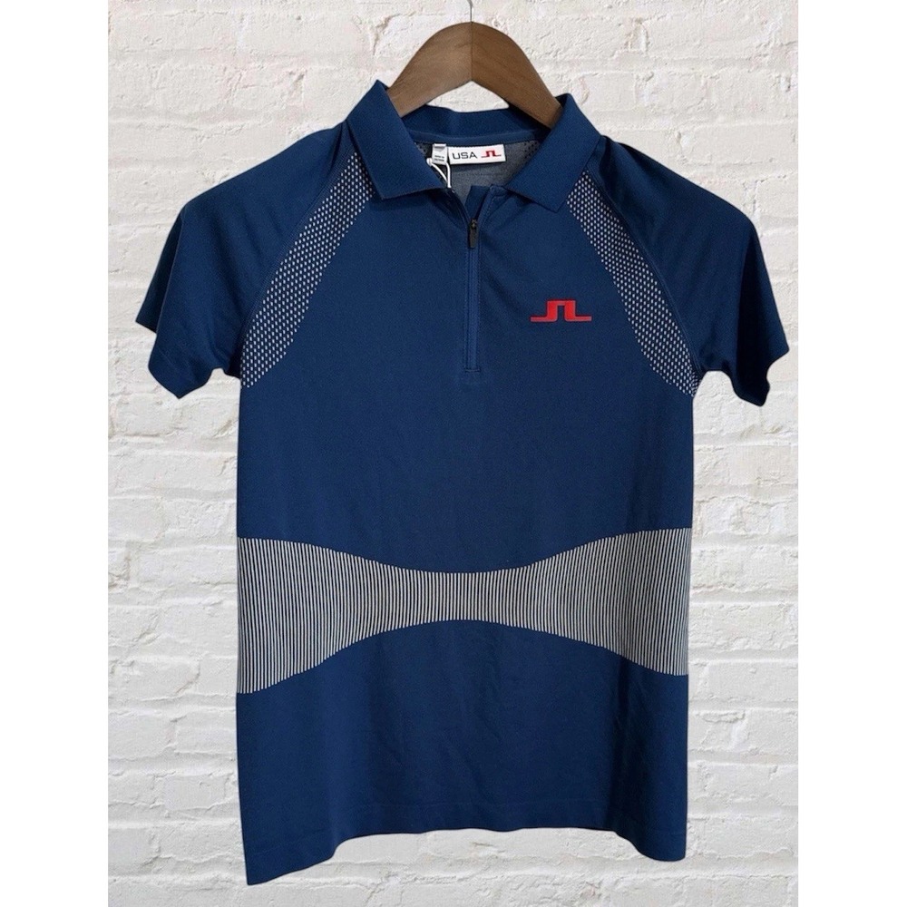 J.Lindeberg Polo Shirt Women's S Alizee Blue Seamless Activewear Team USA - Picture 1 of 9